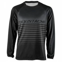 MAILLOT MOUSTACHE MANCHES LONGUES GRIS